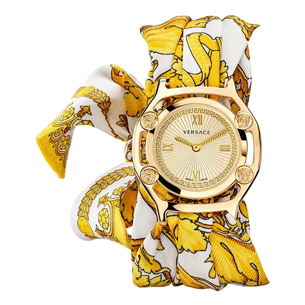 Đồng Hồ Nữ Versace Medusa Frame Barocco Print Watch 36mm VEVF00620 Màu Vàng