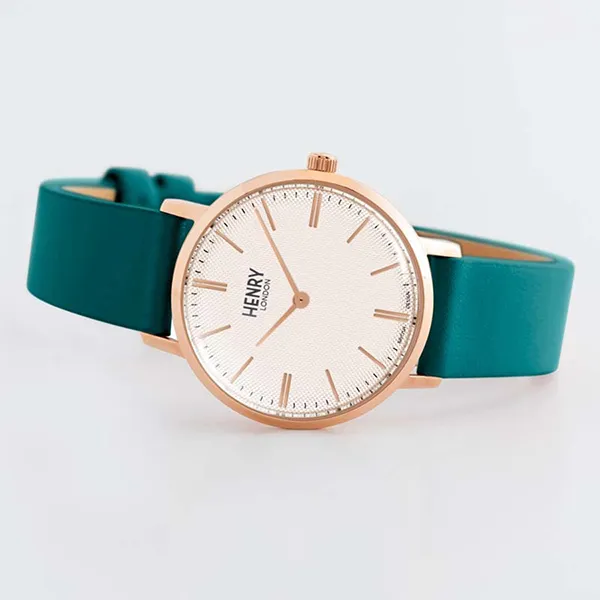 Đồng Hồ Unisex Henry London HL34-S-0408 Màu Xanh