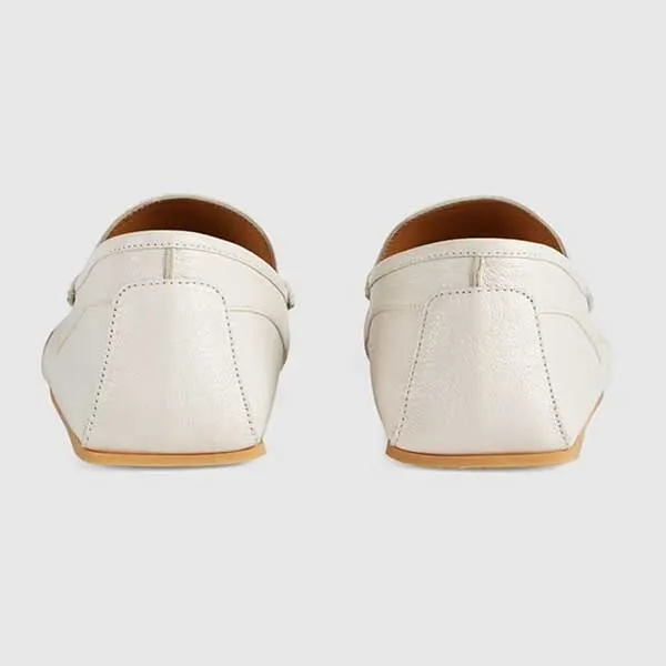 Giày Lười Nam Gucci Men's Loafer With Interlocking G Horsebit ‎655519-1XO00-9022 Màu Trắng Size 40