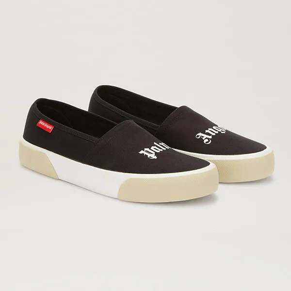 Giày Slip On Nam Palm Angels Black Logo Printed PMIB004S23FAB0011001 Màu Đen Size 39