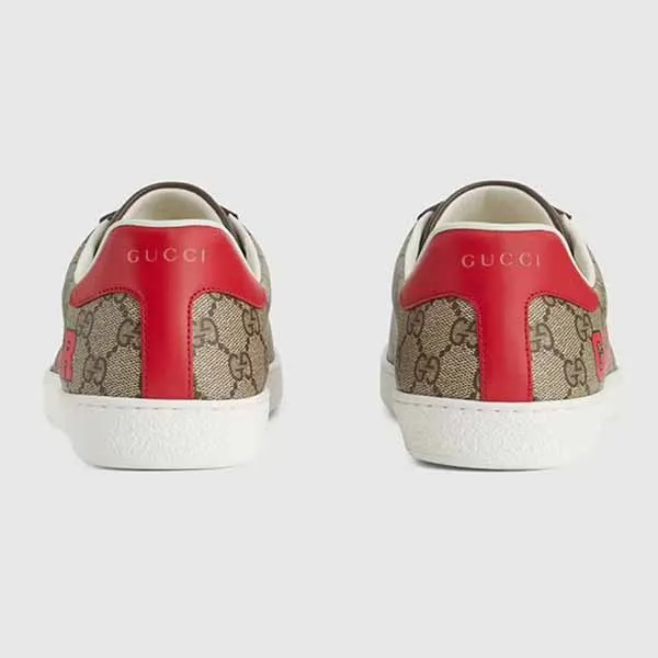 Giày Sneaker Nam Gucci GG Tiger Men's Ace sneaker 687609-UTD10-9760 Màu Nâu Đỏ Size 5.5 - Giày - Vua Hàng Hiệu