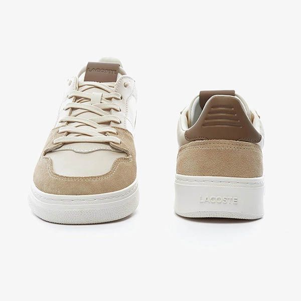 Giày Thể Thao Nam Lacoste Court-Lisse Leather Màu Be Size 39.5 - 4
