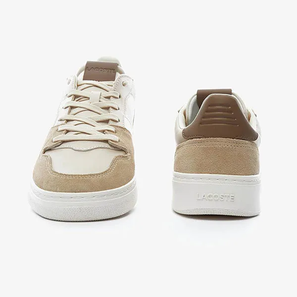 Giày Thể Thao Nam Lacoste Court-Lisse Leather Màu Be Size 40.5
