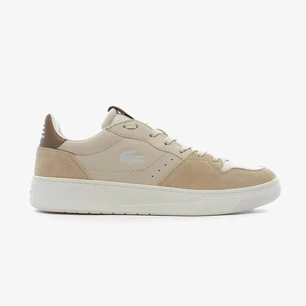 Giày Thể Thao Nam Lacoste Court-Lisse Leather Màu Be Size 43
