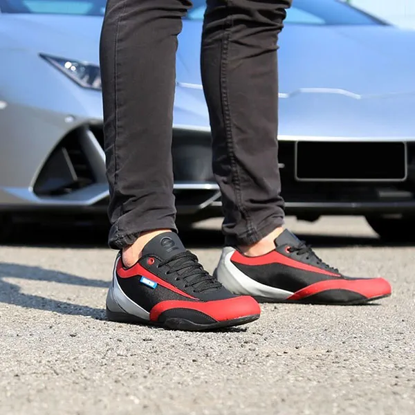 Giày Thể Thao Nam Sparco ZANDVOORT_RED-BLACK Màu Đen Đỏ Size 41