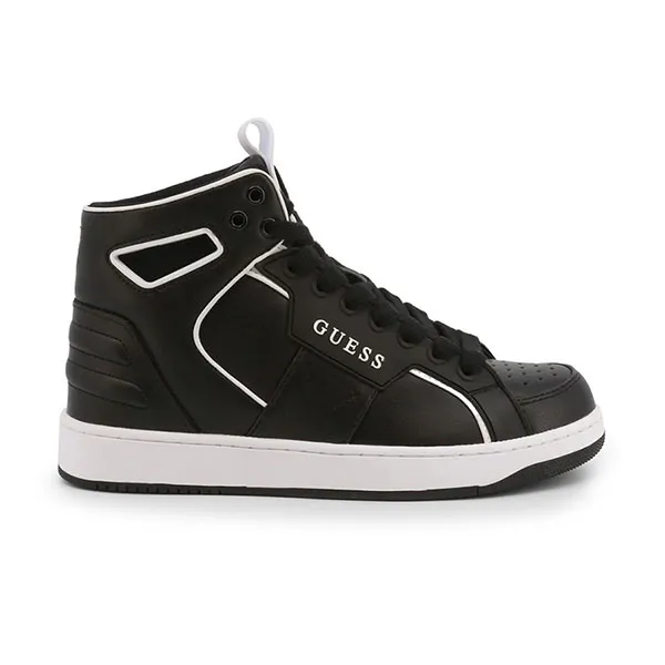 Giày Thể Thao Nữ Guess Cao Cổ BASQET-FL7BSQ-LEA12_BLACK Màu Đen Size 37
