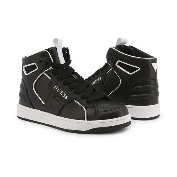 Giày Thể Thao Nữ Guess Cao Cổ BASQET-FL7BSQ-LEA12_BLACK Màu Đen Size 37