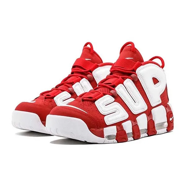 Giày Thể Thao Supreme x Nike Air More Uptempo 902290-600 Màu Đỏ Trắng Size 40.5 - Giày - Vua Hàng Hiệu