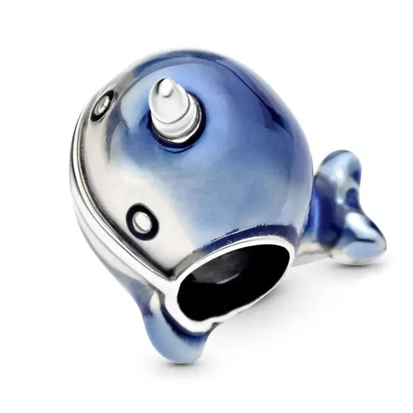 Hạt Vòng Charm Nữ Pandora Shimmering Narwhal 798965C01 Màu Xanh Bạc - Trang sức - Vua Hàng Hiệu