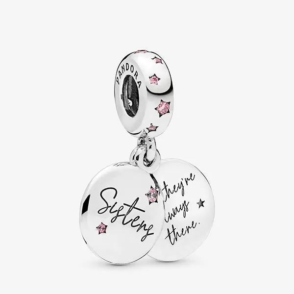 Hạt Vòng Charm Pandora Forever Sisters Dangle Charm 798012FPC Màu Bạc - Trang sức - Vua Hàng Hiệu