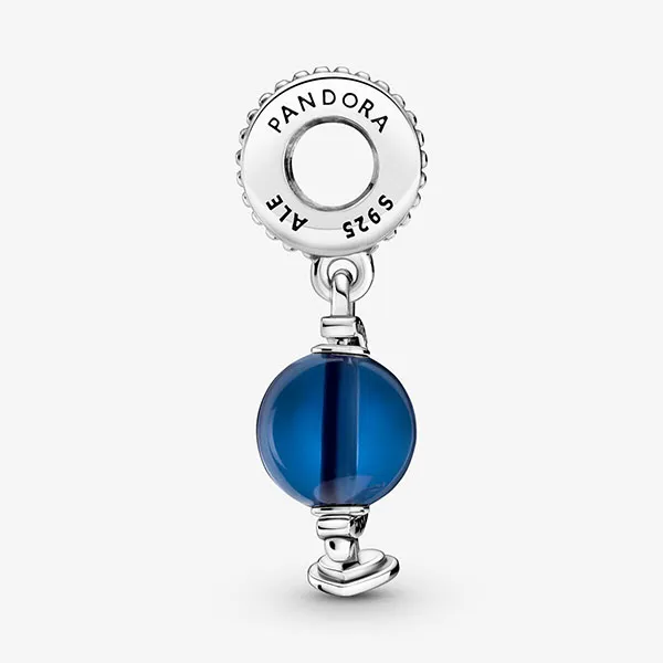 Hạt Vòng Charm Pandora Globe Sterling Silver Dangle With Moonlight Blue Crystal 799430C01 Màu Xanh Blue - Trang sức - Vua Hàng Hiệu