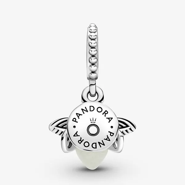 Hạt Vòng Charm Pandora Glow-In-The-Dark Firefly Dangle 799352C01 Màu Bạc