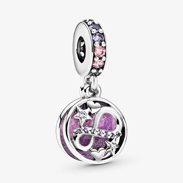 Hạt Vòng Charm Pandora Infinity Sterling Silver Dangle 798829C01 Phối Màu C_QP