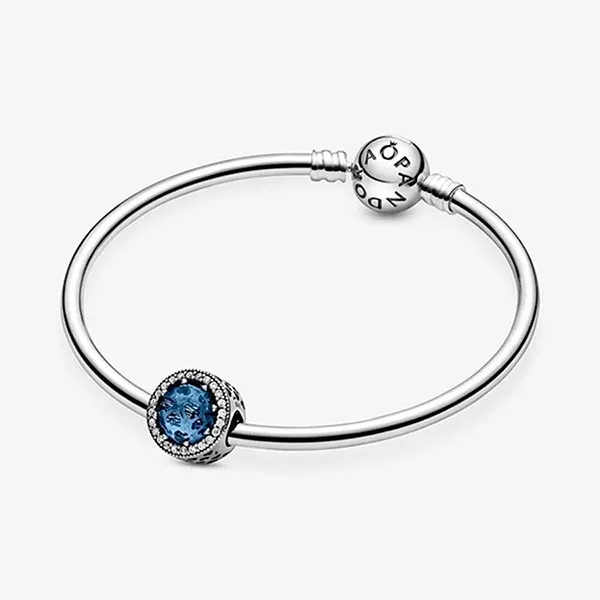 Hạt Vòng Charm Pandora Sparkling Sky Blue 791725NBS Màu Bạc Xanh