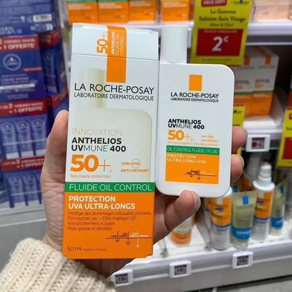 Kem Chống Nắng Dành Cho Da Dầu La Roche-Posay Anthelios UVmune 400 Fluid Oil Control SPF50+ 50 ml - Kem chống nắng - Vua Hàng Hiệu