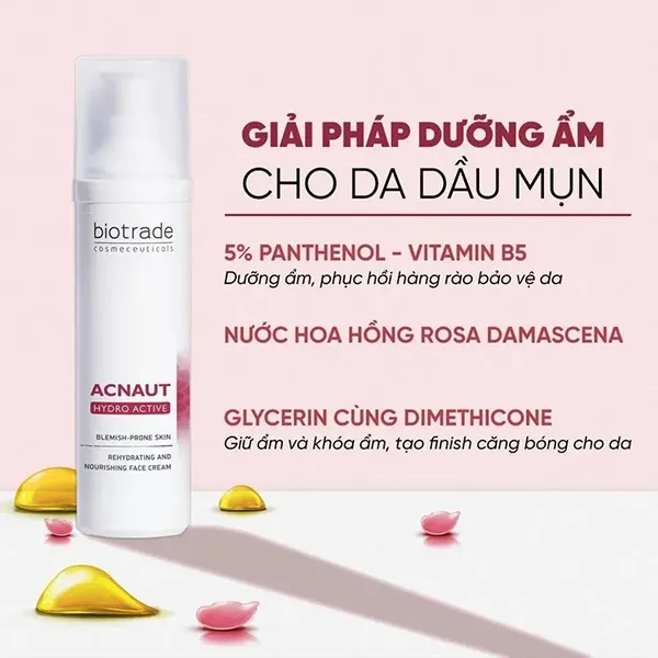 Kem Dưỡng Ẩm Cho Da Mụn Biotrade Acenaut Hydro Active Cream 60ml - Mỹ phẩm - Vua Hàng Hiệu