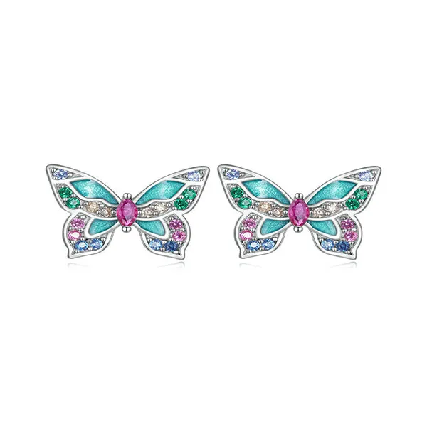 Khuyên Tai Nữ Kya Jewel Butterfly Đá CZ Cao Cấp E184 Phối Màu - Trang sức - Vua Hàng Hiệu