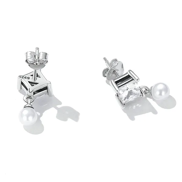 Khuyên Tai Nữ Kya Jewel Ngọc Trai Tự Nhiên Pearl Sang Trọng PE23 Màu Bạc