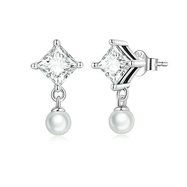 Khuyên Tai Nữ Kya Jewel Ngọc Trai Tự Nhiên Pearl Sang Trọng PE23 Màu Bạc