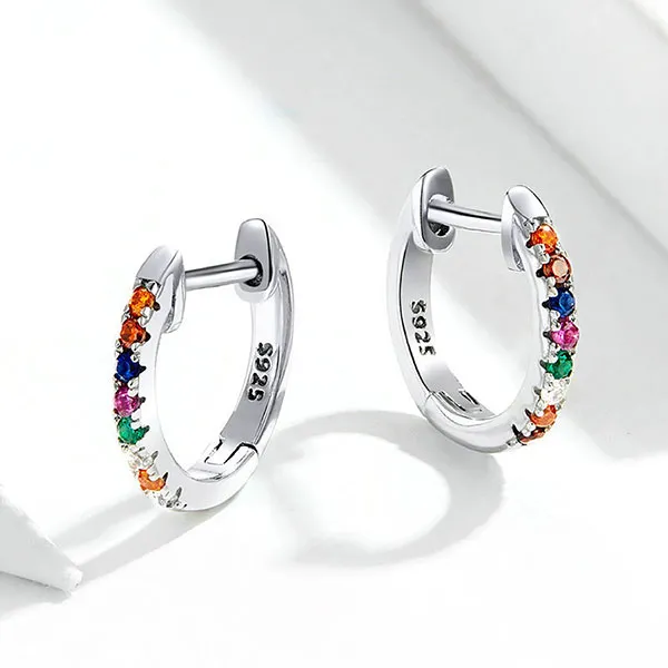 Khuyên Tai Nữ Kya Jewel Rainbow Đá CZ Sang Trọng E177 Phối Màu