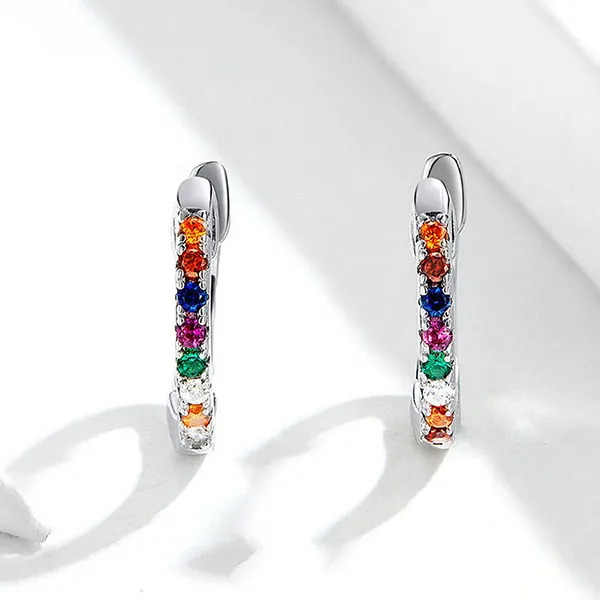 Khuyên Tai Nữ Kya Jewel Rainbow Đá CZ Sang Trọng E177 Phối Màu