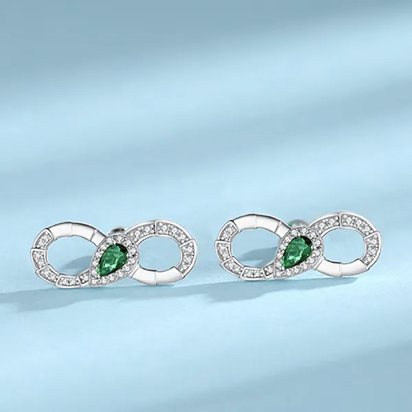 Khuyên Tai Nữ Kya Jewel Swarovski Love SE121 Màu Xanh Bạc - Trang sức - Vua Hàng Hiệu