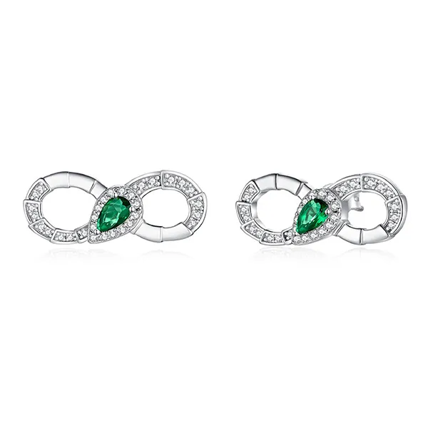 Khuyên Tai Nữ Kya Jewel Swarovski Love SE121 Màu Xanh Bạc - Trang sức - Vua Hàng Hiệu