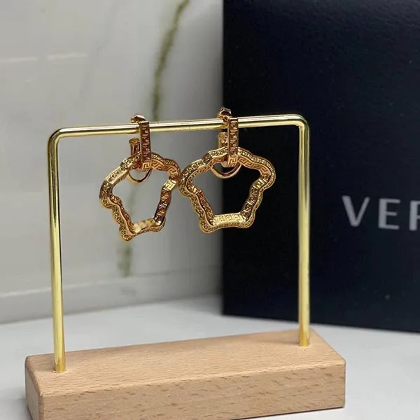 Khuyên Tai Nữ Versace 1004056 1A00621 La Medusa Curve Earrings Gold Màu Vàng