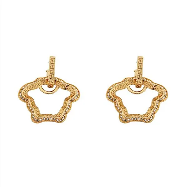 Khuyên Tai Nữ Versace 1004056 1A00621 La Medusa Curve Earrings Gold Màu Vàng