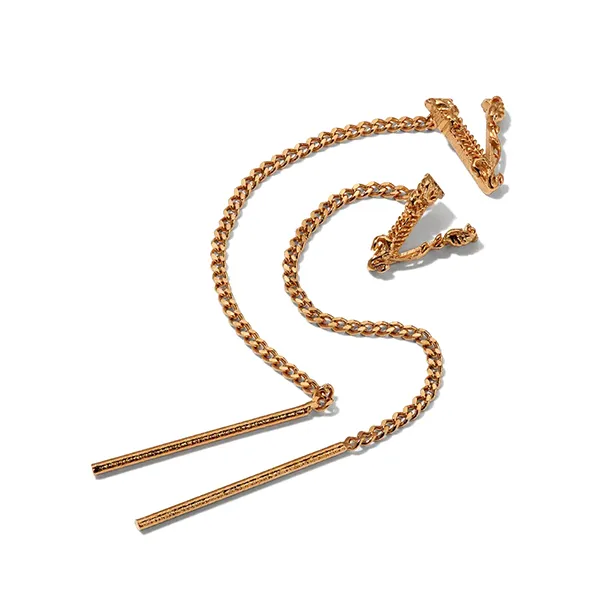Khuyên Tai Nữ Versace Virtus Chain Earrings Màu Vàng
