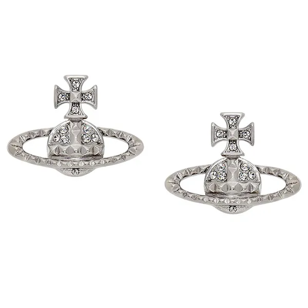 Khuyên Tai Nữ Vivienne Westwood Mayfair Bas Relief Earrings Women Màu Bạc - Trang sức - Vua Hàng Hiệu