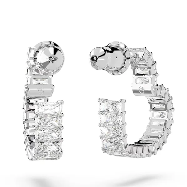 Khuyên Tai Nữ Swarovski Matrix Hoop Earring 5653170 Màu Trắng