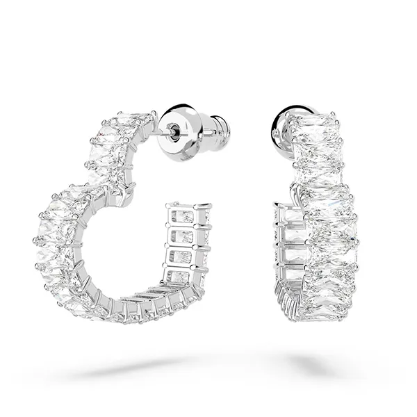 Khuyên Tai Nữ Swarovski Matrix Hoop Earring 5653170 Màu Trắng