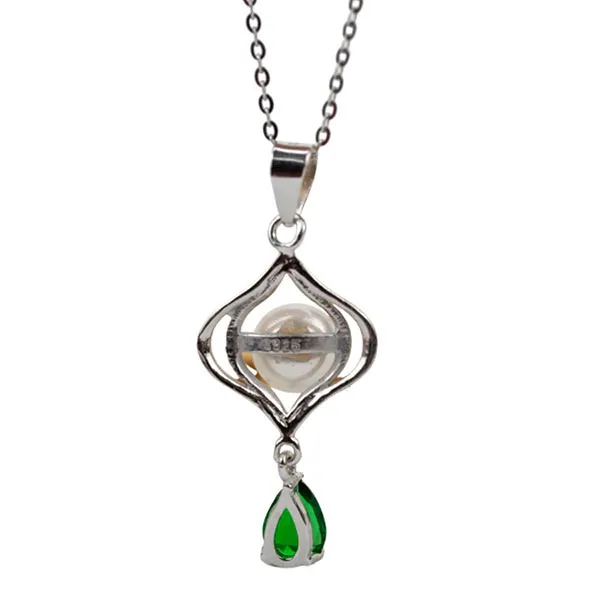 Mặt Dây Chuyền Minh Hà Pearl Jewelry Ngọc Trai Màu Bạc Phối Xanh