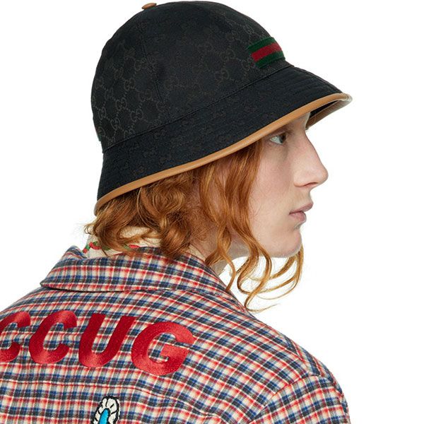 Mũ Gucci GG Monogram Bucket Hat In Black 722377 4HAT8 Màu Đen - 1