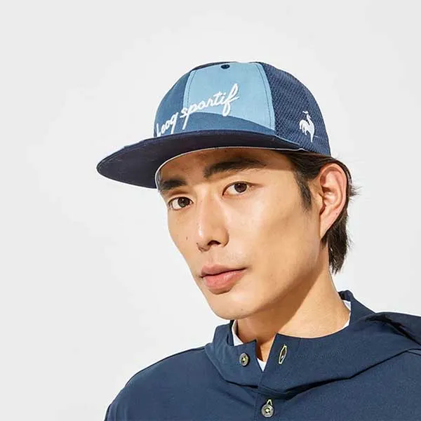 Mũ Nam Le Coq Sportif Men's Patchwork Flat Cap QGBVJC05 Màu Xanh Đen - Mũ nón - Vua Hàng Hiệu