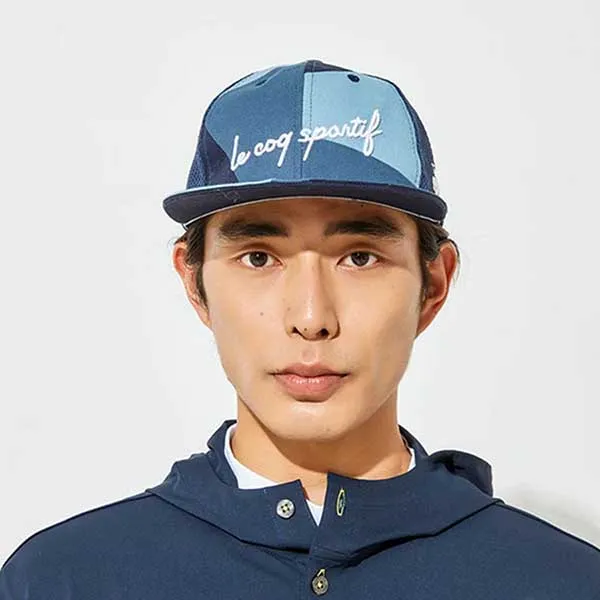 Mũ Nam Le Coq Sportif Men's Patchwork Flat Cap QGBVJC05 Màu Xanh Đen - Mũ nón - Vua Hàng Hiệu