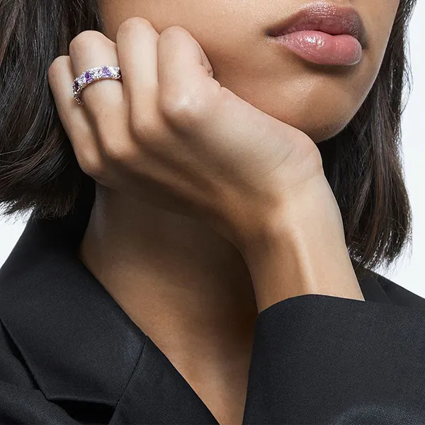 Nhẫn Nữ Swarovski Millenia Purple Cocktail Ring 5608532 Phối Màu Size 52