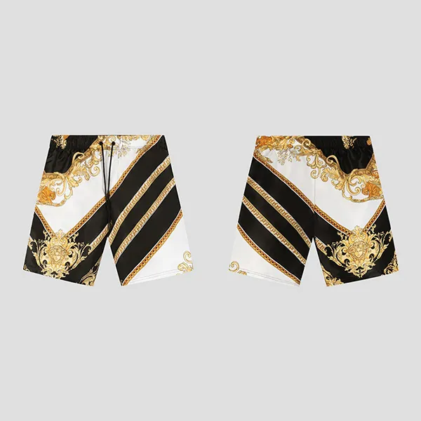 Quần Short Nam Versace Black & White Logo Baroque Printed 1006004 1A07233 5B070 Phối Màu