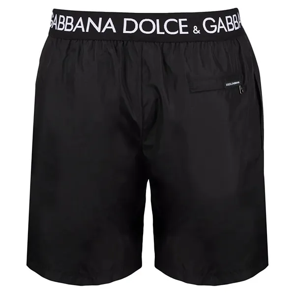 Quần Short Nam Dolce & Gabbana D&G Logo Waistband Swimming Màu Đen Size S - Thời trang - Vua Hàng Hiệu
