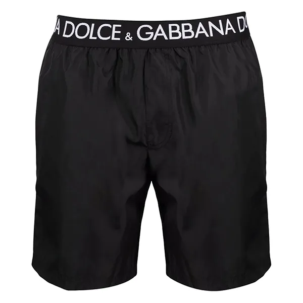Quần Short Nam Dolce & Gabbana D&G Logo Waistband Swimming Màu Đen Size S - Thời trang - Vua Hàng Hiệu