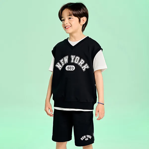 Set 3 Món Bộ Quần Áo Trẻ Em MLB New York Yankees 7AS1B0333-50BKS Màu Đen Trắng - 1