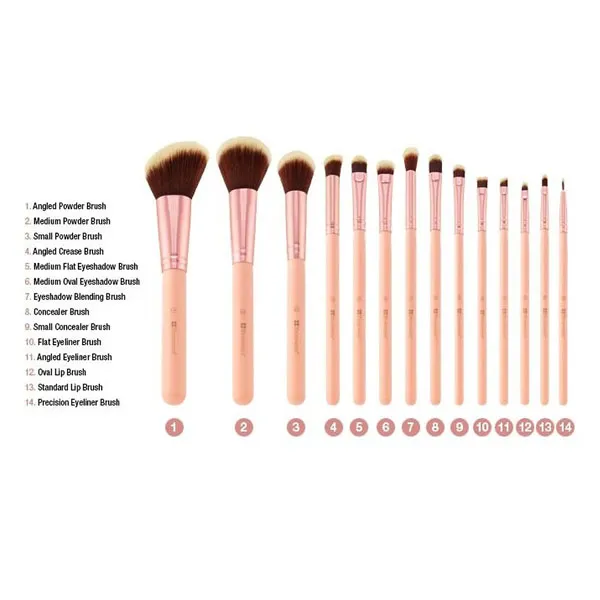 Bộ Cọ Trang Điểm Kèm Túi BH Cosmetics Chic 14 Piece Brush Set - Trang điểm - Vua Hàng Hiệu