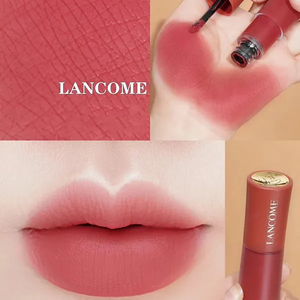 Son Kem Lancôme L’absolu Rouge Intimatte Liquid Lip 281 Deshabille Màu Hồng San Hô 6ml (Mẫu Mới 2023) - 3