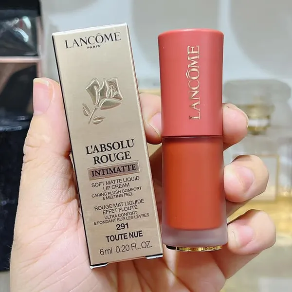 Son Kem Lancôme L’absolu Rouge Intimatte Liquid Lip 291 Toute Nue Màu Cam Gạch 6ml (Mẫu Mới 2023)