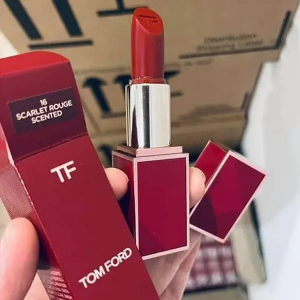 Son Tom Ford Lip Color Limited Edition 16 Scarlet Rouge Màu Đỏ Thuần - 1