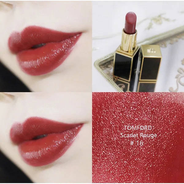 Son Tom Ford Lip Color Lipstick 16 Scarlet Rouge Mini Màu Đỏ Thuần 1g - 4