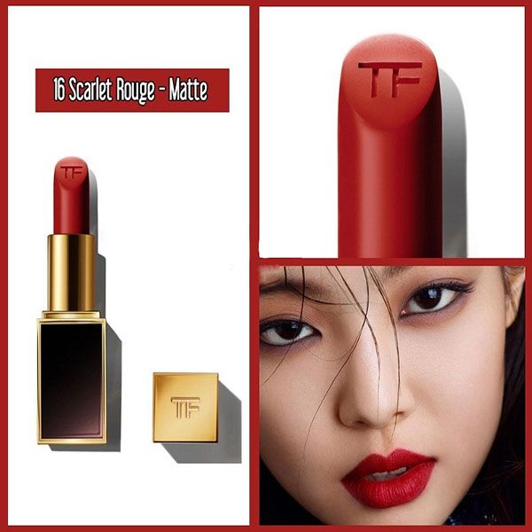 Son Tom Ford Lip Color Lipstick 16 Scarlet Rouge Mini Màu Đỏ Thuần 1g - 3