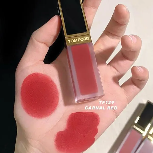 Son Tom Ford TF Liquid Lip Matte Luxe 129 Carnal Red Màu Đỏ Tươi