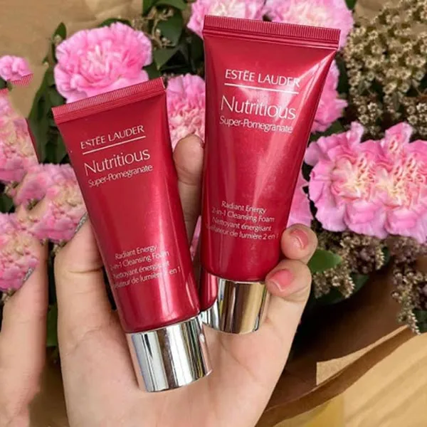 Sữa Rửa Mặt Estée Lauder Nutritious Super Pomegranate Radiant Energy 2 In 1 Cleansing Foam 125ml - Sữa Rửa Mặt - Vua Hàng Hiệu